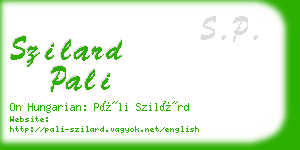 szilard pali business card